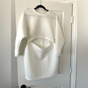 Asos white scuba dress. Dress used for photo shoot.